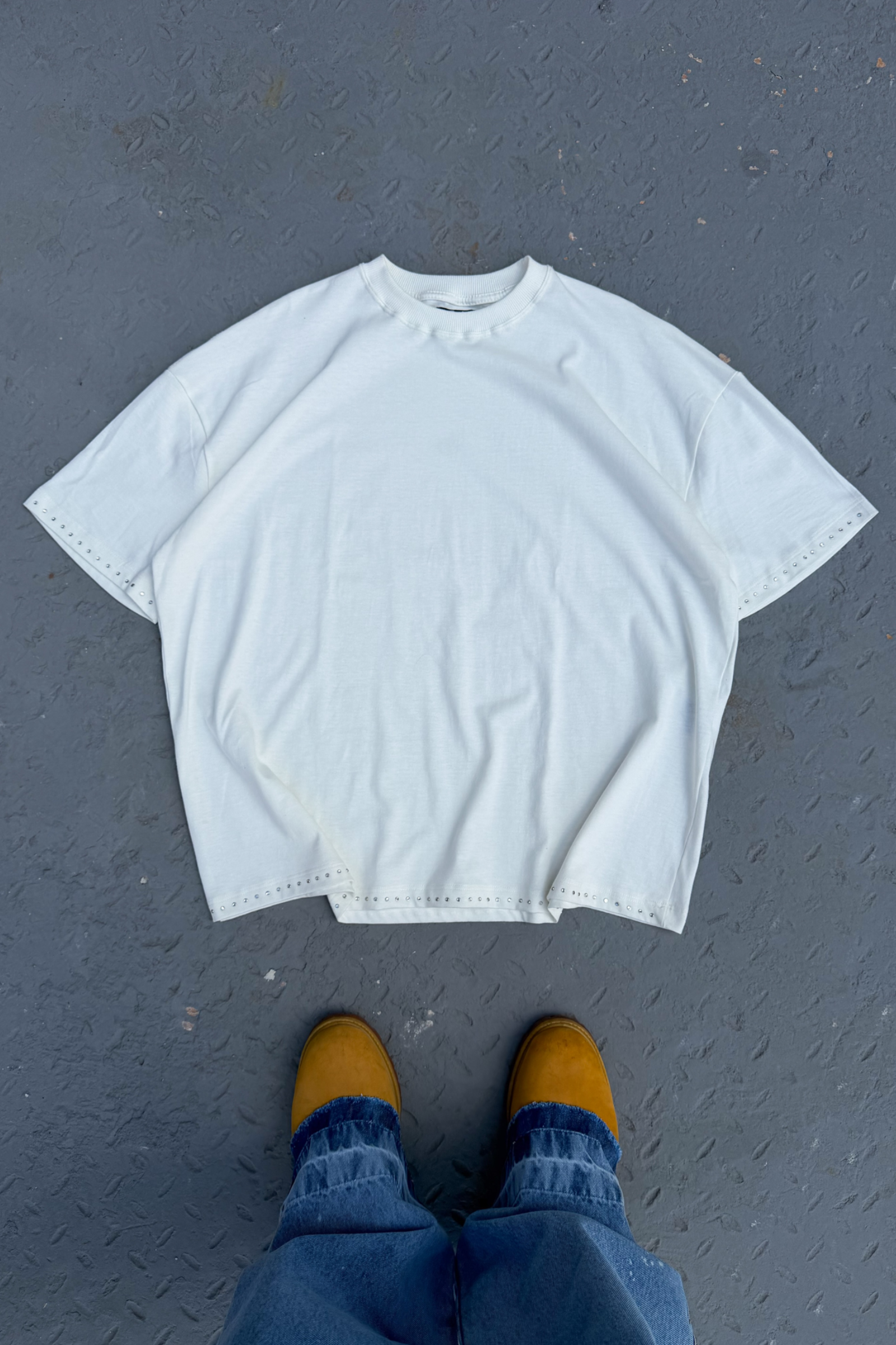 OFF WHITE STRASS TEE