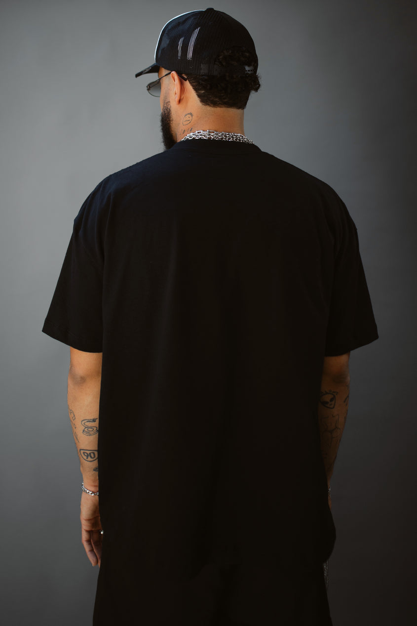 BLACK BOXY TEE