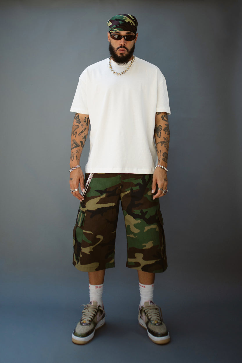 CAMO CARGO SHORTS